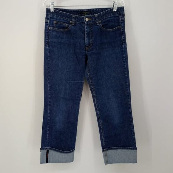 Banana Republic Denim - Banana Republic 8 Crop Jeans Cuffed Dark Wash
